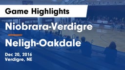 Niobrara-Verdigre  vs Neligh-Oakdale  Game Highlights - Dec 20, 2016