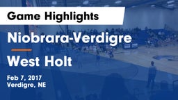 Niobrara-Verdigre  vs West Holt  Game Highlights - Feb 7, 2017
