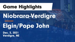 Niobrara-Verdigre  vs Elgin/Pope John  Game Highlights - Dec. 3, 2021