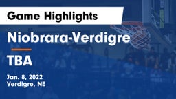 Niobrara-Verdigre  vs TBA Game Highlights - Jan. 8, 2022