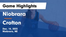 Niobrara  vs Crofton  Game Highlights - Dec. 14, 2023