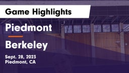 Piedmont  vs Berkeley  Game Highlights - Sept. 28, 2023