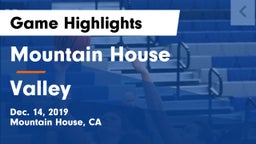 Mountain House  vs Valley  Game Highlights - Dec. 14, 2019
