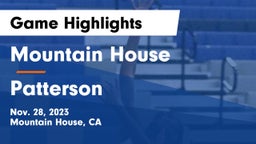 Mountain House  vs Patterson  Game Highlights - Nov. 28, 2023