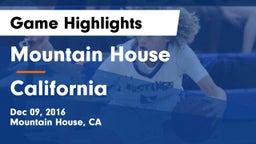 Mountain House  vs California  Game Highlights - Dec 09, 2016