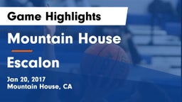Mountain House  vs Escalon  Game Highlights - Jan 20, 2017