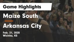 Maize South  vs Arkansas City  Game Highlights - Feb. 21, 2020