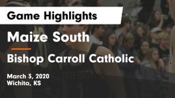 Maize South  vs Bishop Carroll Catholic  Game Highlights - March 3, 2020