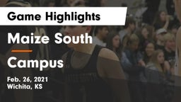 Maize South  vs Campus  Game Highlights - Feb. 26, 2021