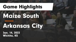 Maize South  vs Arkansas City  Game Highlights - Jan. 14, 2022