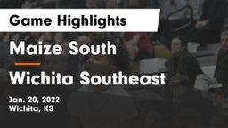 Maize South  vs Wichita Southeast  Game Highlights - Jan. 20, 2022