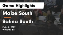 Maize South  vs Salina South  Game Highlights - Feb. 4, 2022