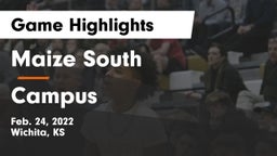 Maize South  vs Campus  Game Highlights - Feb. 24, 2022