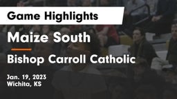 Maize South  vs Bishop Carroll Catholic  Game Highlights - Jan. 19, 2023