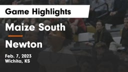 Maize South  vs Newton  Game Highlights - Feb. 7, 2023