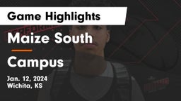 Maize South  vs Campus  Game Highlights - Jan. 12, 2024