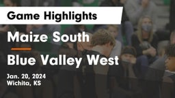 Maize South  vs Blue Valley West  Game Highlights - Jan. 20, 2024