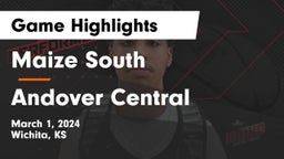 Maize South  vs Andover Central  Game Highlights - March 1, 2024