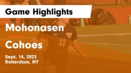 Mohonasen  vs Cohoes  Game Highlights - Sept. 14, 2023
