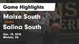Maize South  vs Salina South  Game Highlights - Dec. 18, 2018