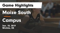 Maize South  vs Campus  Game Highlights - Jan. 18, 2019