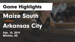 Maize South  vs Arkansas City  Game Highlights - Feb. 15, 2019