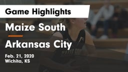 Maize South  vs Arkansas City  Game Highlights - Feb. 21, 2020