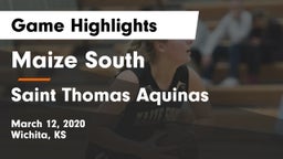 Maize South  vs Saint Thomas Aquinas  Game Highlights - March 12, 2020