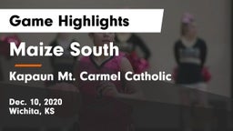 Maize South  vs Kapaun Mt. Carmel Catholic  Game Highlights - Dec. 10, 2020