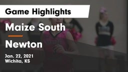 Maize South  vs Newton  Game Highlights - Jan. 22, 2021