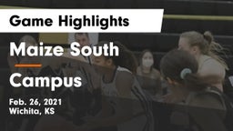 Maize South  vs Campus  Game Highlights - Feb. 26, 2021