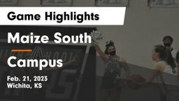 Maize South  vs Campus  Game Highlights - Feb. 21, 2023