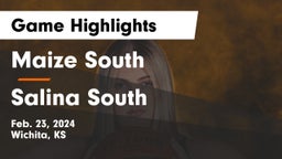 Maize South  vs Salina South  Game Highlights - Feb. 23, 2024