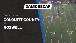 Recap: Colquitt County  vs. Roswell  2015