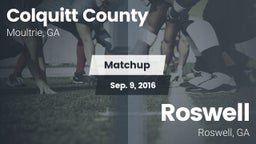 Matchup: Colquitt County vs. Roswell  2016
