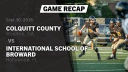 Recap: Colquitt County  vs. International School of Broward 2016