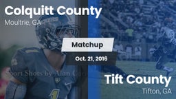 Matchup: Colquitt County vs. Tift County  2016