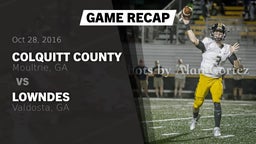 Recap: Colquitt County  vs. Lowndes  2016