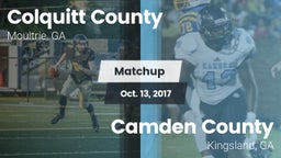 Matchup: Colquitt County vs. Camden County  2017