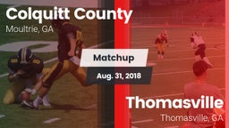 Matchup: Colquitt County vs. Thomasville  2018