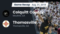 Recap: Colquitt County  vs. Thomasville  2018
