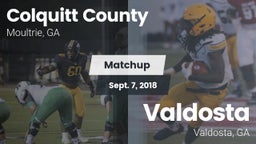 Matchup: Colquitt County vs. Valdosta  2018