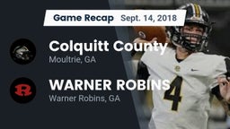 Recap: Colquitt County  vs. WARNER ROBINS  2018
