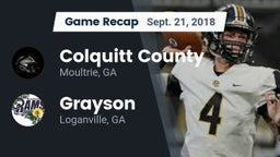 Recap: Colquitt County  vs. Grayson  2018