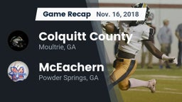 Recap: Colquitt County  vs. McEachern  2018