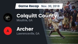 Recap: Colquitt County  vs. Archer  2018