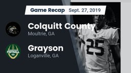 Recap: Colquitt County  vs. Grayson  2019