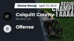 Recap: Colquitt County  vs. Offense 2019