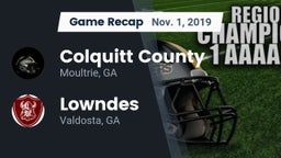 Recap: Colquitt County  vs. Lowndes  2019
