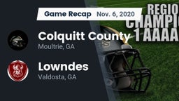 Recap: Colquitt County  vs. Lowndes  2020
